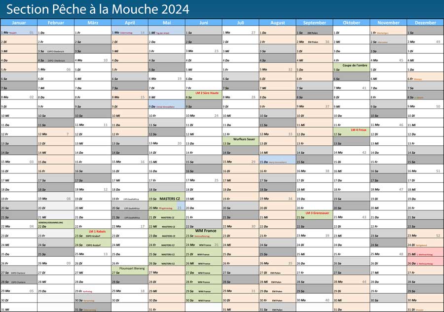 Kalender Mouche 2024